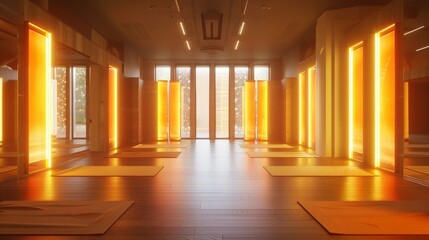 Poster - Imagine a yoga studio with infrared heating panels for hot yoga classes. The gentle heat enhances flexibility and provides a detoxifying sweat session.