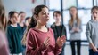 © peerawat - In a drama class, students rehearse for a school play. The teacher directs them with passion, helping them develop confidence and performance skills.