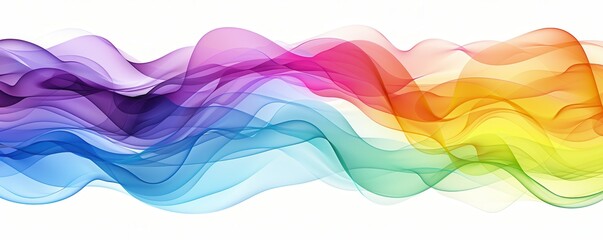 Wall Mural - Abstract rainbow gradient color waves, high energy. Background.