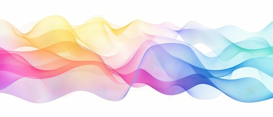 Wall Mural - Abstract rainbow gradient color waves, high energy. Background.