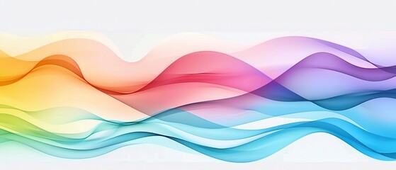 Wall Mural - Abstract rainbow gradient color waves, high energy. Background.