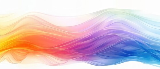 Wall Mural - Abstract rainbow gradient color waves, high energy. Background.