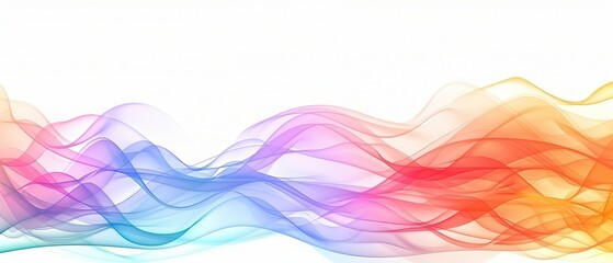 Wall Mural - Abstract rainbow gradient color waves, high energy. Background.