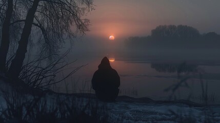 Canvas Print - loneliness man