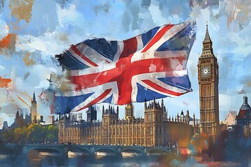 Wall Mural - The UK Parliament has two Houses that work on behalf of UK citizens to check and challenge the work of Government,