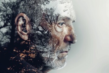 Canvas Print - man aging concept