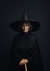 Poster - An old witch portrait photography mystery adult.