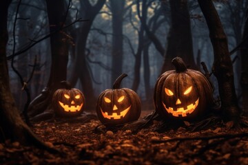 Wall Mural - Halloween Pumpkins halloween pumpkin spooky.