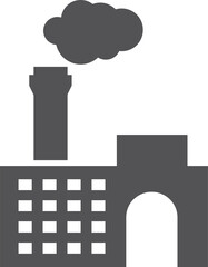 Wall Mural - Manufacturing black icon. Industrial city building symbol