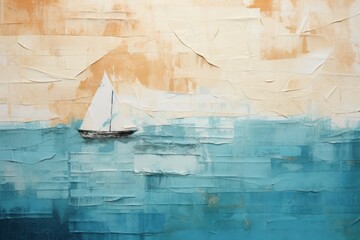 Poster - Sea art backgrounds painting.