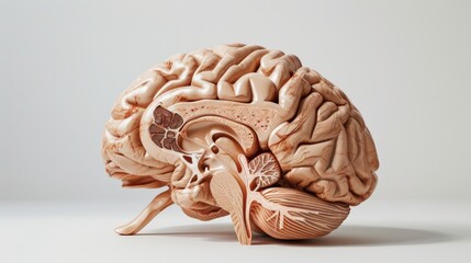 Wall Mural - A brain model is shown in a close up