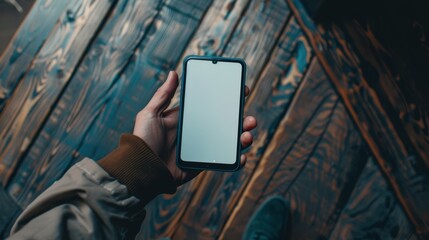 The smartphone with a blank screen