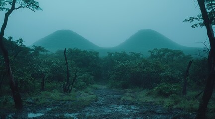 Canvas Print - morning in the mountains