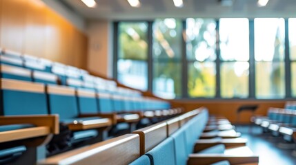 Wall Mural - Empty Auditorium Seats with Window View.