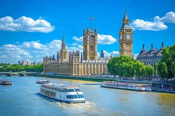 Wall Mural - The Palace of Westminster Big Ben at sunny day, London, England, UK