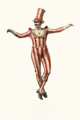 Sticker - Circus drawing costume representation.