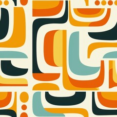 Sticker - Vintage 60s pattern backgrounds art repetition.