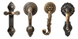© ASGraphicsB24 - Ornate Brass Door Handles Set.
