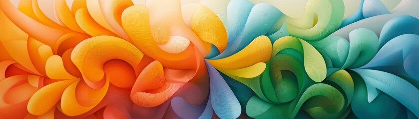 Poster - Abstract Colorful Swirls.