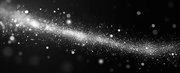 Wall Mural - faint grainy gradient from white to black background, white particles and dots