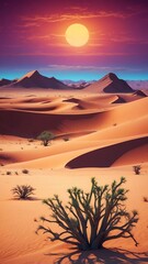 Wall Mural - namib desert namibia natural wonders around the world retro neon