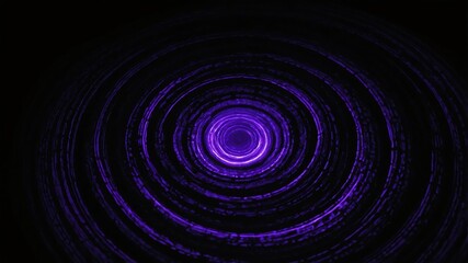 Wall Mural - purple glowing circle abstract in black background copy space design