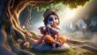 © DWIJ - Shree Krishna for Janmashtami, Makhan Chor, Bal Krishna, Cute