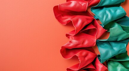 Poster - red silk fabric