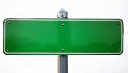 Wall Mural - green street sign isolated in white