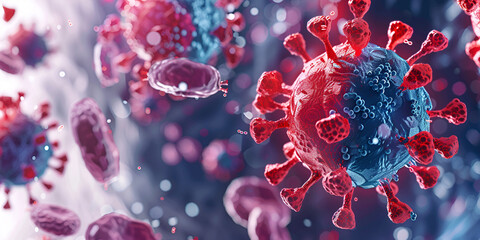 virus attack on immune system, 