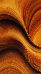 Wall Mural - orange waves pattern abstract background illustration copy space design