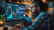 © hisilly - Creative Manager Analyzing Stock Market Trends on Desktop Computer in Office