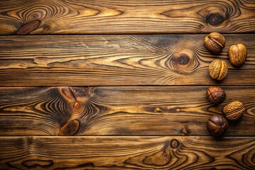 Wall Mural - Rustic, high-resolution image of natural wood texture background featuring prominent oak grain patterns, weathered wooden planks, and intricate walnut wood details in earthy tones.