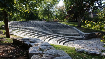 Wall Mural - Stone Amphitheater in a Park.