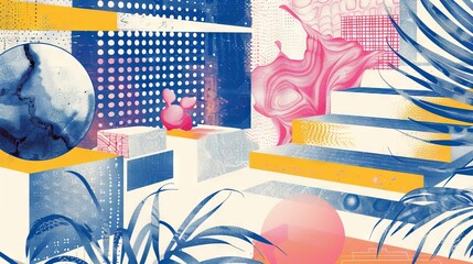 background in risographic style