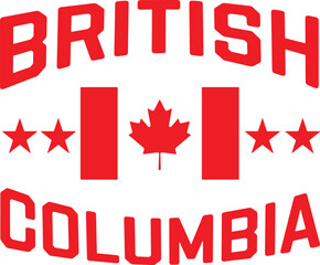 Sticker - British Columbia Canada Vector