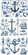 © Zaleman - An elegant and modern nautical elements and icons set. Anchor, lifebuoy, sailboat and anchor.