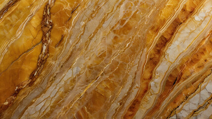 Canvas Print - golden quartzite with a sparkling appearance and layered patterns