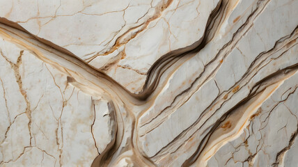 Canvas Print - white sandstone with delicate veining and a soft texture