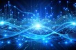 © amenagraphics - Abstract Blue Tech Background with Digital Waves: Enhance Your Futuristic Designs