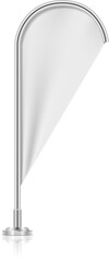 Wall Mural - Promotional feather banner. White outdoor event flag