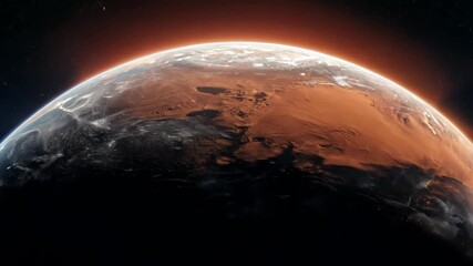Wall Mural - Planet Mars view from space