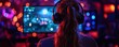 © Rajiv - Esports and online gaming: Woman live streaming her video game session, Generative AI