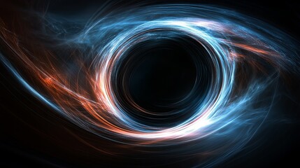 Wall Mural - close-up of an abstract representation of a black hole, illustrating the mysteries of the universe, 