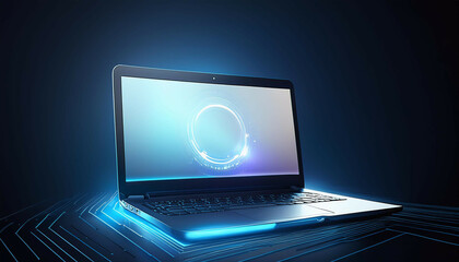 laptop computer with map