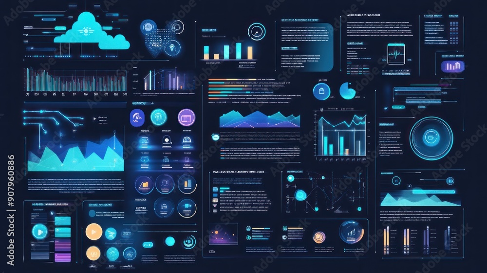 Technology-focused infographic with a sleek and clean design. The ...