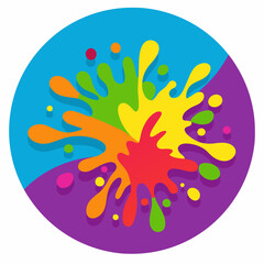 Wall Mural - circle color splash vector illustration