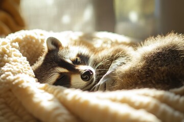 Cozy Raccoon Naptime