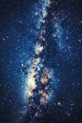 Wall Mural - a long blue line of stars in the sky. the sky is dark and the stars are shining brightly