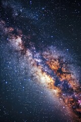 Wall Mural - a galaxy with a long, thin stream of stars. the stars are scattered throughout the galaxy, with some